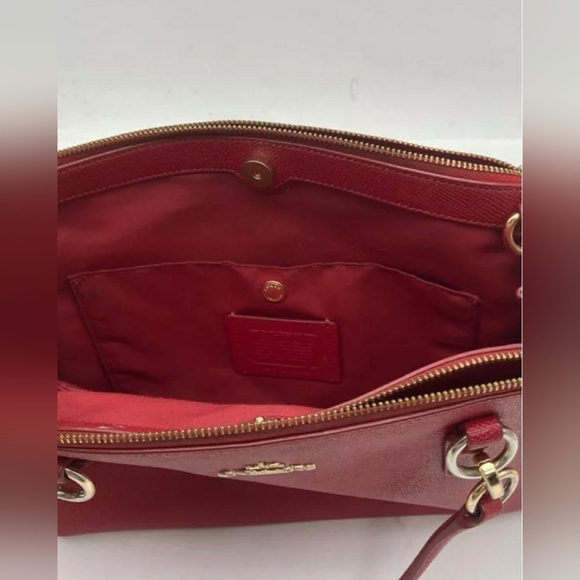 Coach Small Christie Carryall in Crossgrain Leather Tote Crossbody Handbag purse - Picture 7 of 8